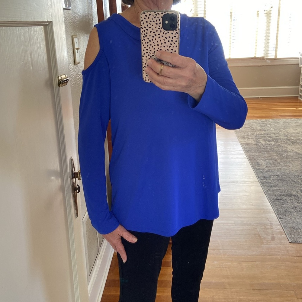 Cato Royal Blue Cold Shoulder Top